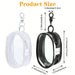1 pieza de minibolsita transparente portátil, bonita, informal y ovalada, con llavero - Quierox - Tienda Online