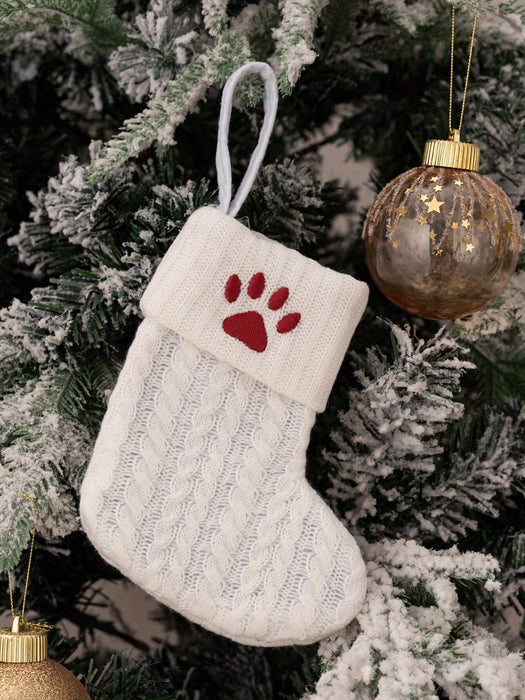 1 pieza Decoración colgante Navidad tejido blanco alfabeto Medias - Quierox - Tienda Online