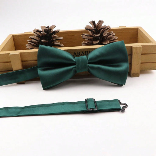 1 Pieza Elegante corbatin Brillante De Un Solo Color Para Hombre Adecuada Para Bodas - Quierox - Tienda Online