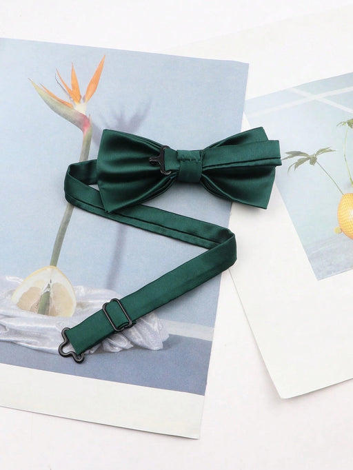 1 Pieza Elegante corbatin Brillante De Un Solo Color Para Hombre Adecuada Para Bodas - Quierox - Tienda Online