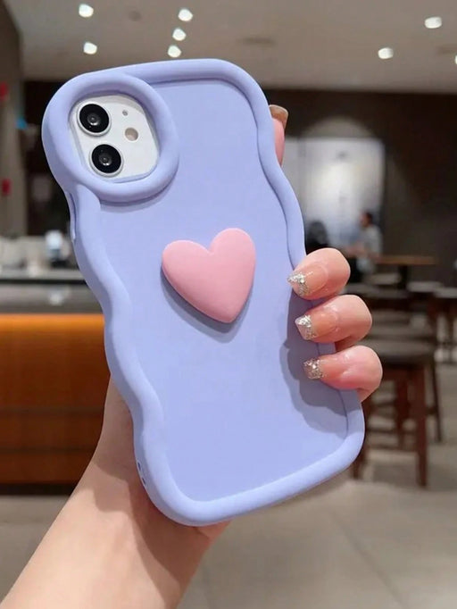 1 pieza Funda de teléfono con forma de corazón de color dulce de caramelo compatible con Iphone 11 pro max - Quierox - Tienda Online