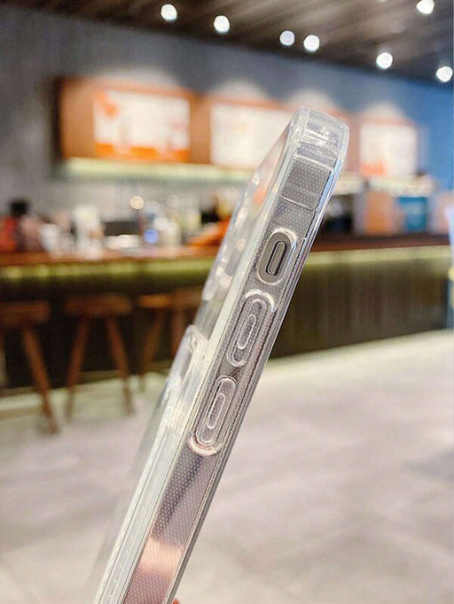 1 Pieza Funda De Teléfono Transparente Impreso Con Arte En Linea En Forma De Corazón - Quierox - Tienda Online