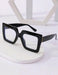 1 pieza Gafas cuadradas de mujer con marco de plástico oversize, patas anchas - Quierox - Tienda Online