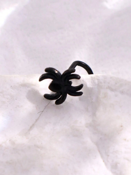 1 Pieza Joya De Perforación Nasal De Acero Inoxidable En Forma De Araña Creativa Negra - Quierox - Tienda Online