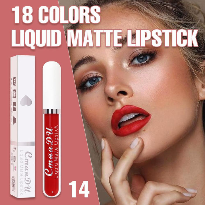 1 Pieza Lápiz Labial Líquido Mate Rojo Brillante Sexy, Brillo Labial para Mujeres - Quierox - Tienda Online