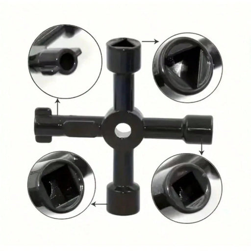 1 pieza Llave de acero al alto carbono multifuncional, adecuada para gabinetes eléctricos - Quierox - Tienda Online