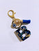 1 pieza Llavero con inicial de letra de resina azul elegante con ojo malvado y borla - Quierox - Tienda Online