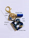 1 pieza Llavero con inicial de letra de resina azul elegante con ojo malvado y borla - Quierox - Tienda Online