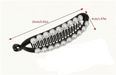 1 pieza para el Cabello, para Cola de Caballo Negra, Vertical de Acrílico Tipo Plátano - Quierox - Tienda Online