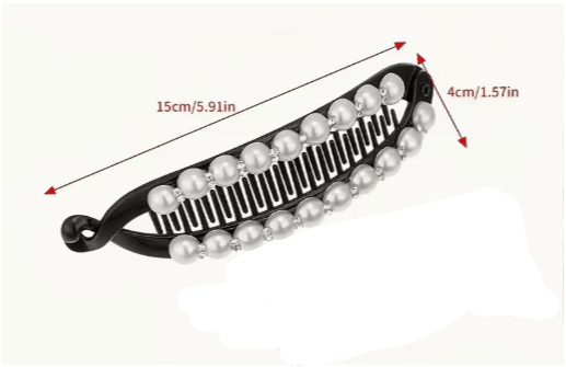 1 pieza para el Cabello, para Cola de Caballo Negra, Vertical de Acrílico Tipo Plátano - Quierox - Tienda Online