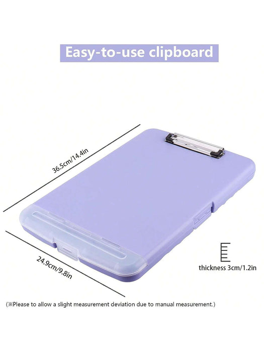 1 Pieza Portapapeles Con Almacenamiento, Clip De Hoja Suelta Tamaño - Quierox - Tienda Online