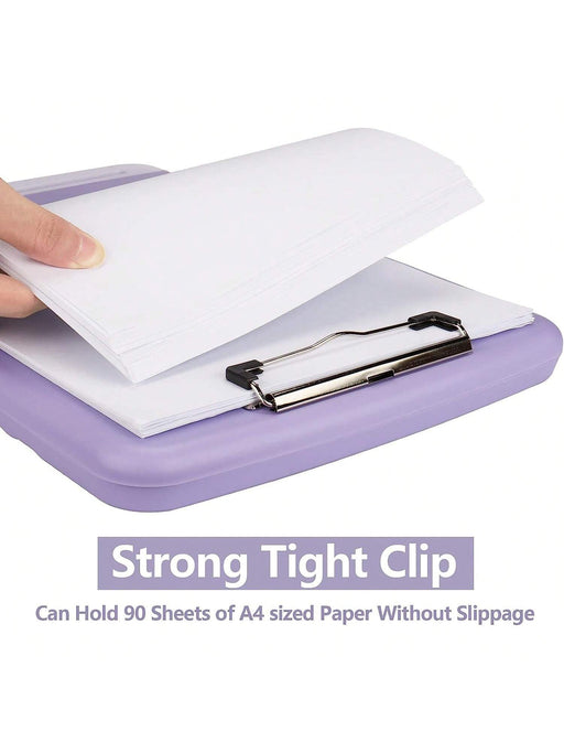 1 Pieza Portapapeles Con Almacenamiento, Clip De Hoja Suelta Tamaño - Quierox - Tienda Online