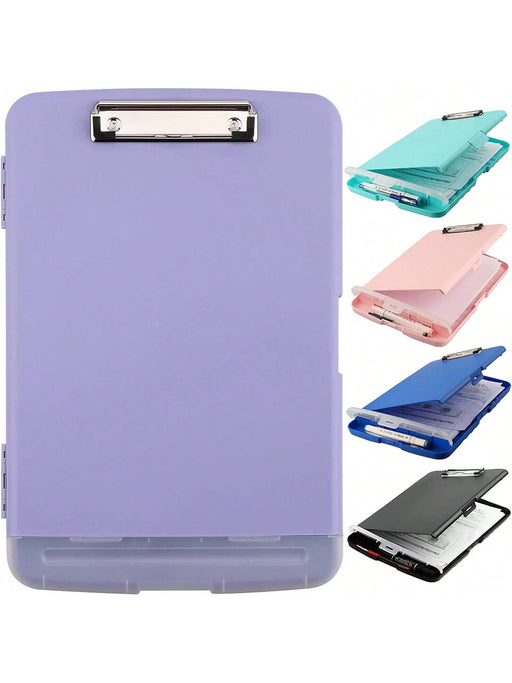 1 Pieza Portapapeles Con Almacenamiento, Clip De Hoja Suelta Tamaño - Quierox - Tienda Online