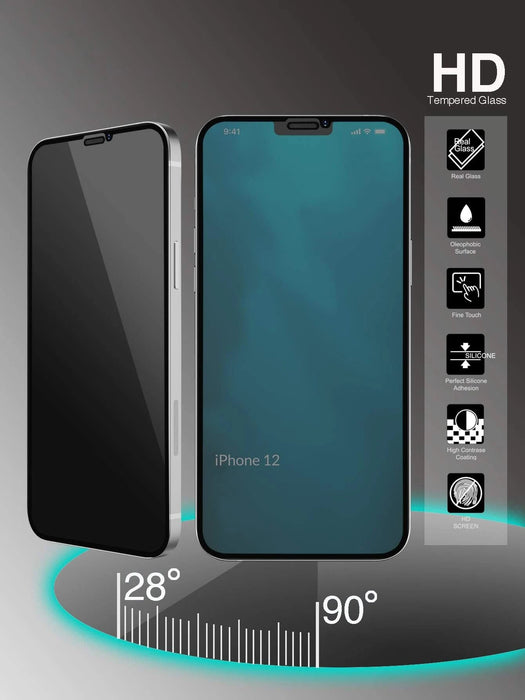 1 pieza Protector de pantalla de vidrio templado de privacidad - Quierox - Tienda Online