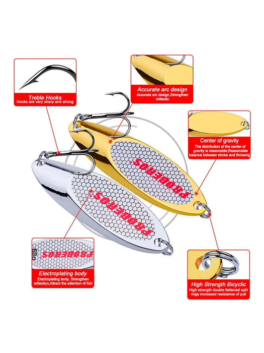 1 pieza señuelo de pesca de mar Vib con brillo metálico plateado - Quierox - Tienda Online