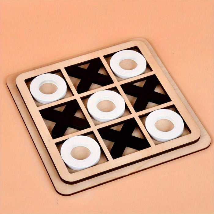 1 pieza Tablero de juego de tres en raya de madera - Diversión estratégica - Quierox - Tienda Online