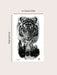 1 Pieza Tatuaje Temporal Con Diseño De Bosque, Montaña Y Tigre - Quierox - Tienda Online