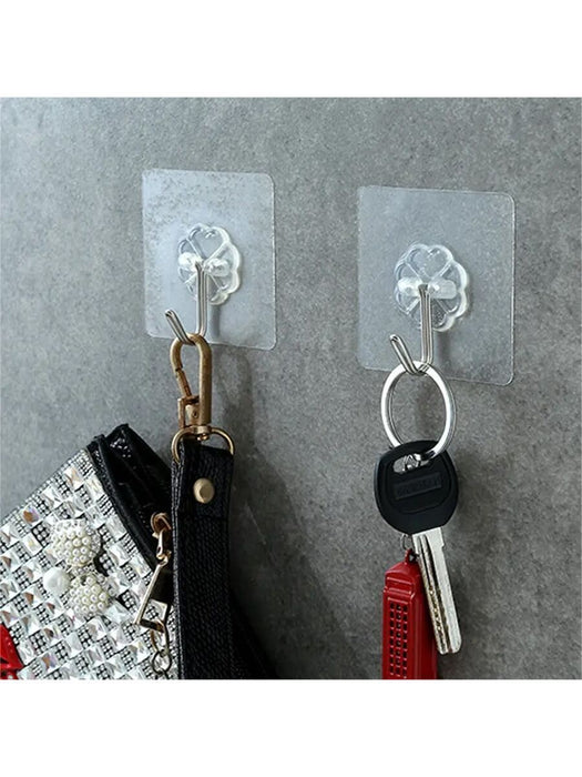 1 Pieza/set Ganchos Adhesivos Transparentes, Gancho Autoadhesivo Multifuncional Práctico - Quierox - Tienda Online