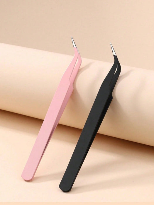 1 pinza de acero inoxidable para extensión de pestañas - Quierox - Tienda Online