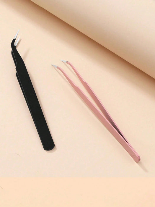 1 pinza de acero inoxidable para extensión de pestañas - Quierox - Tienda Online