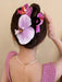 1 pinza para el pelo con diseño de orquídea flocada con perlas de imitación - Quierox - Tienda Online