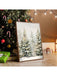 1 póster rústico navideño sin marco con diseño de pinos nevados, arte de pared para festivales - Quierox - Tienda Online