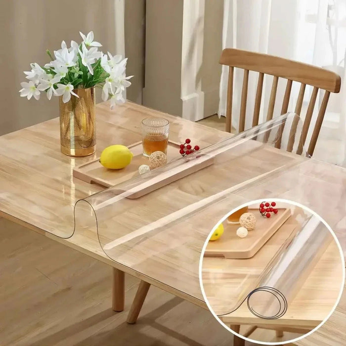 1 protector de mesa transparente de PVC,rectangular de plástico de 1,0 mm de grosor 80*200cm - Quierox - Tienda Online