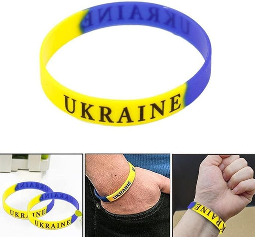 1 pulsera de la bandera de Ucrania, regalo patriótico de Ucrania, pulsera de goma ucraniana - Quierox - Tienda Online