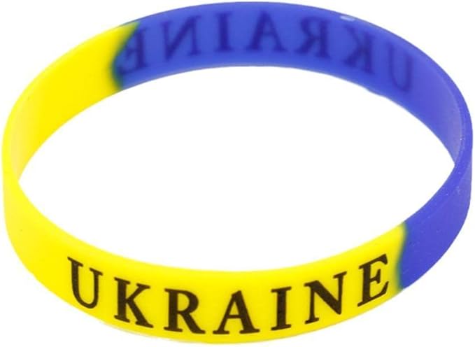 1 pulsera de la bandera de Ucrania, regalo patriótico de Ucrania, pulsera de goma ucraniana - Quierox - Tienda Online