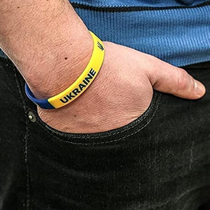 1 pulsera de la bandera de Ucrania, regalo patriótico de Ucrania, pulsera de goma ucraniana - Quierox - Tienda Online