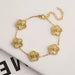 1 Pulsera de Trébol de 5 Hojas de Acero Inoxidable para Mujer, Flor de Cinco Pétalos - Quierox - Tienda Online