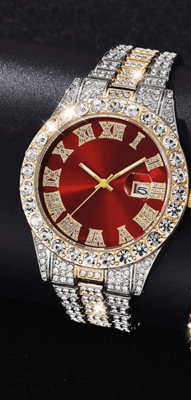 1 reloj de pulsera para hombre con esfera redonda y correa de aleación + 1 pulsera - Quierox - Tienda Online