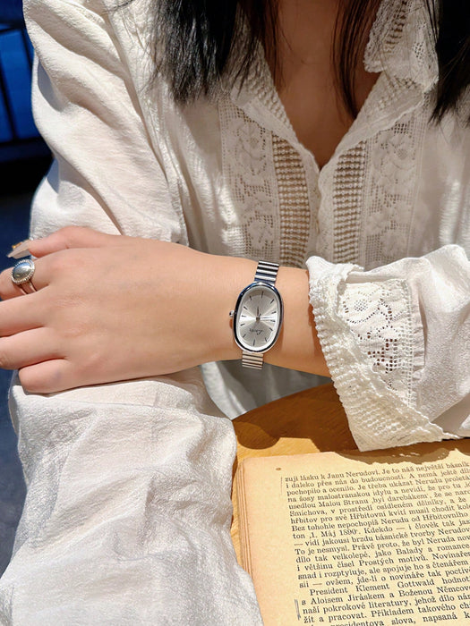 1 reloj de pulsera plateado para mujer, de lujo y elegancia sencilla. - Quierox - Tienda Online
