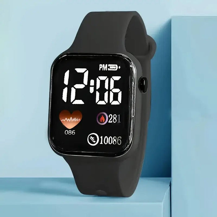 1 Reloj Electrónico LED Rectangular de Silicona Simulado para Mujer - Quierox - Tienda Online