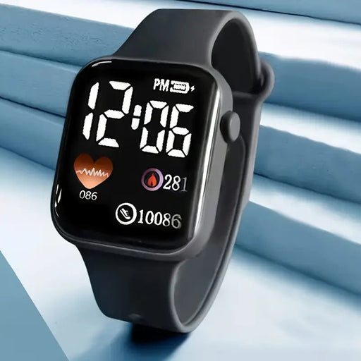 1 Reloj Electrónico LED Rectangular de Silicona Simulado para Mujer - Quierox - Tienda Online