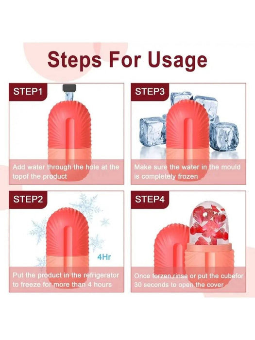 1 Rodillo facial de hielo reutilizable – Molde para masaje facial con hielo - Quierox - Tienda Online