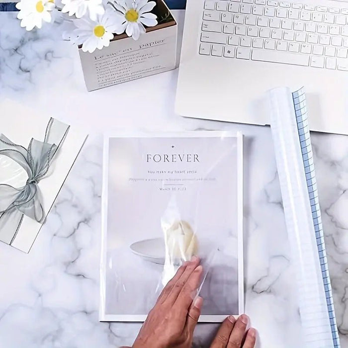 1 rollo de cubierta transparente autoadhesiva para libros, película PVC cortable, 45*300cm - Quierox - Tienda Online