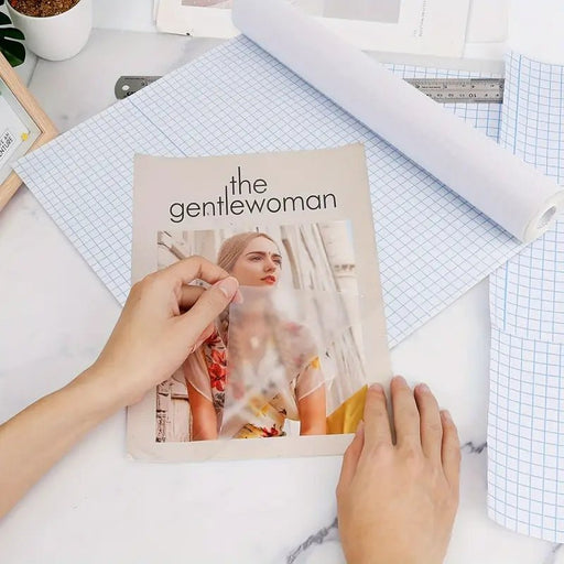 1 rollo de cubierta transparente autoadhesiva para libros, película PVC cortable, 45*300cm - Quierox - Tienda Online