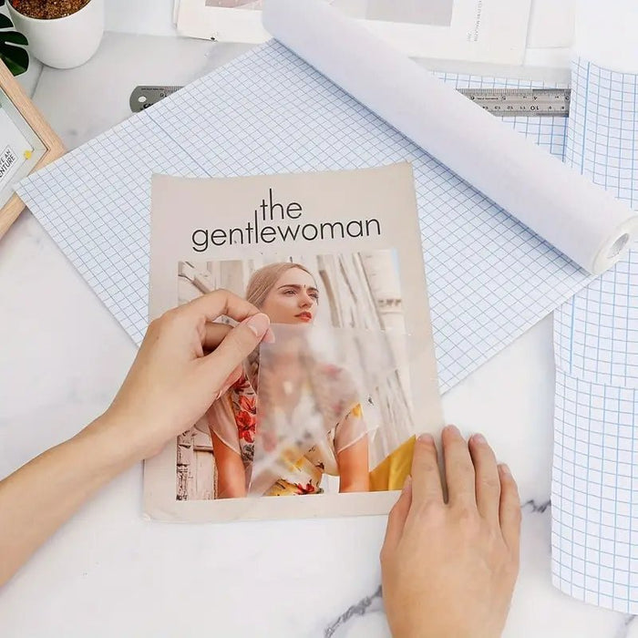 1 rollo de cubierta transparente autoadhesiva para libros, película PVC cortable, 45*300cm - Quierox - Tienda Online