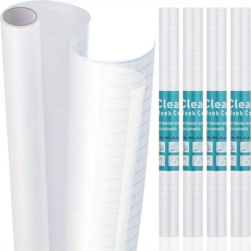 1 rollo de cubierta transparente autoadhesiva para libros, película PVC cortable, 45*300cm - Quierox - Tienda Online