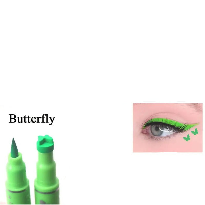 1 Sello de Delineador Líquido, Punta de Fieltro Gel Delgada con Diseños Mariposas - Quierox - Tienda Online