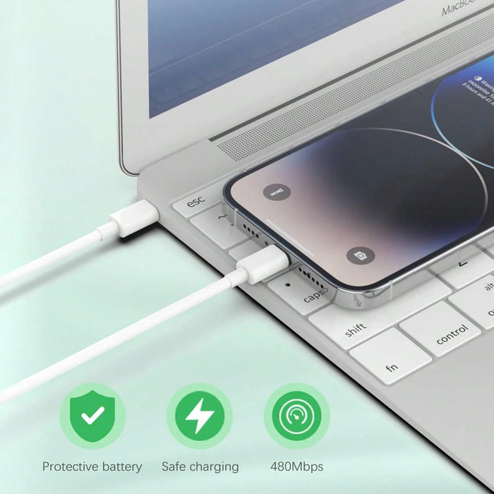 1 Set Adaptador de cargador rápido USB - C de 30W con cable de carga USB - C a Tipo - C de 6.6FT/200cm - Quierox - Tienda Online