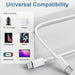 1 Set Adaptador de cargador rápido USB - C de 30W con cable de carga USB - C a Tipo - C de 6.6FT/200cm - Quierox - Tienda Online