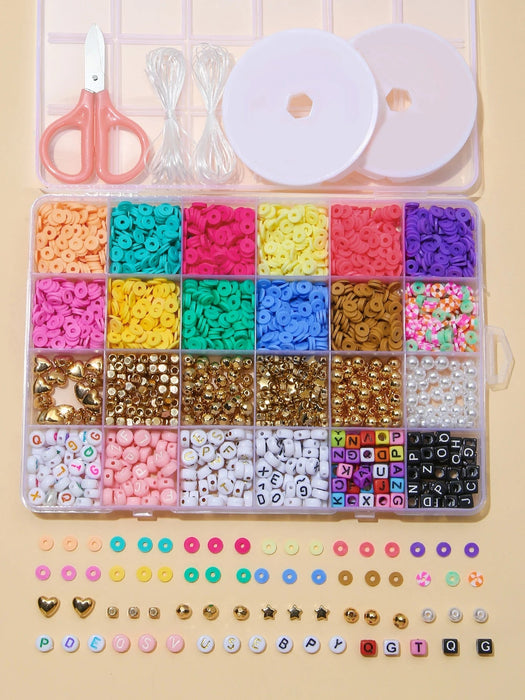 1 set elástico Cuerda & cuenta & Tijeras Accesorio de joya DIY - Quierox - Tienda Online