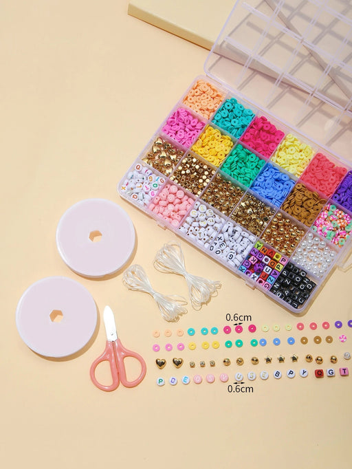 1 set elástico Cuerda & cuenta & Tijeras Accesorio de joya DIY - Quierox - Tienda Online