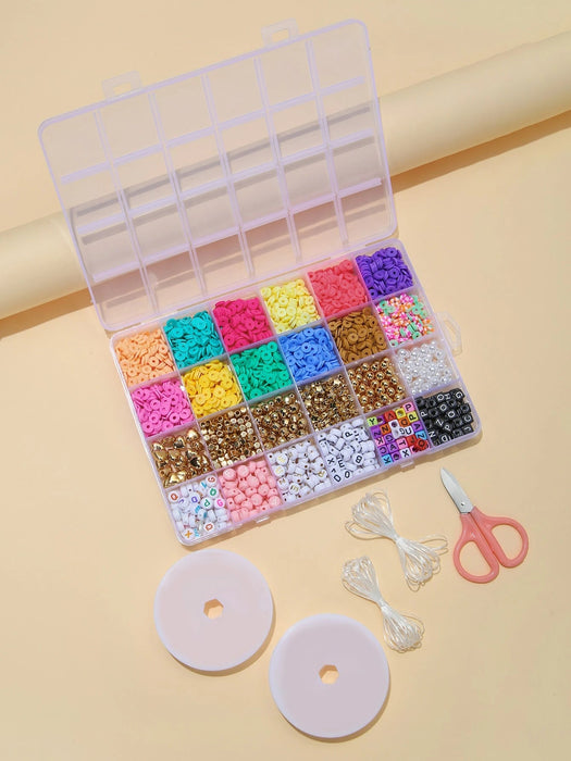 1 set elástico Cuerda & cuenta & Tijeras Accesorio de joya DIY - Quierox - Tienda Online