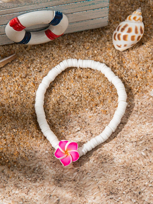 1 Set: pendientes, pulsera, y collar - Conjunto de joyería con colgante de flor de plumeria - Quierox - Tienda Online