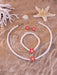 1 Set: pendientes, pulsera, y collar - Conjunto de joyería con colgante de flor de plumeria - Quierox - Tienda Online