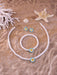 1 Set: pendientes, pulsera, y collar - Conjunto de joyería con colgante de flor de plumeria - Quierox - Tienda Online
