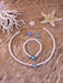 1 Set: pendientes, pulsera, y collar - Conjunto de joyería con colgante de flor de plumeria - Quierox - Tienda Online